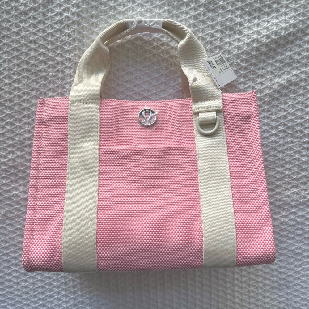 🆕 Mini Lululemon Two-Tone Canvas Tote Sakura Pink